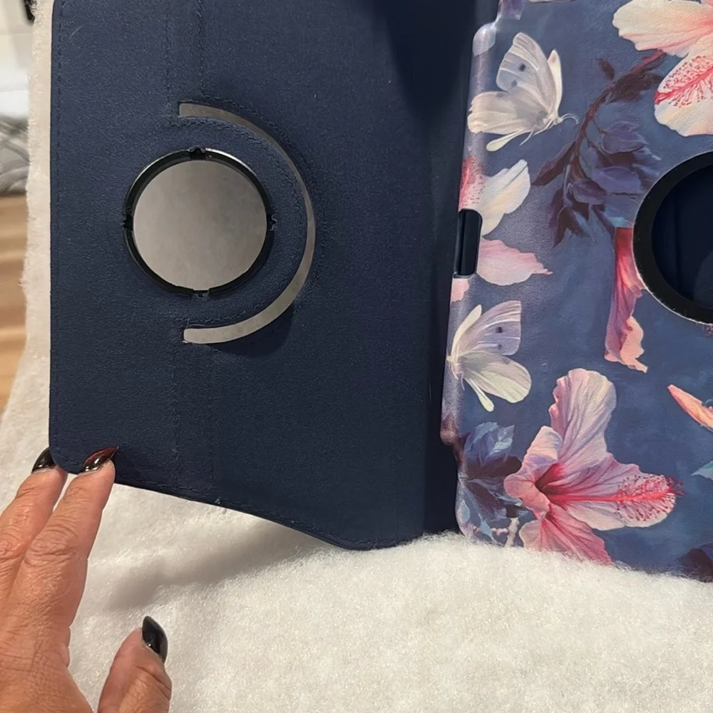 Floral Tablet Case - Blue and Pink